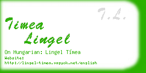 timea lingel business card